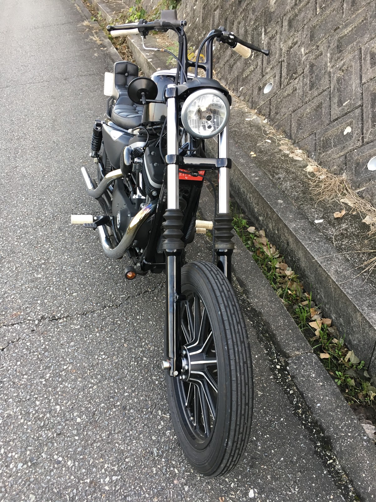 Take4-Blog: スポーツスター フロントフォークちょい伸ばし（4インチ