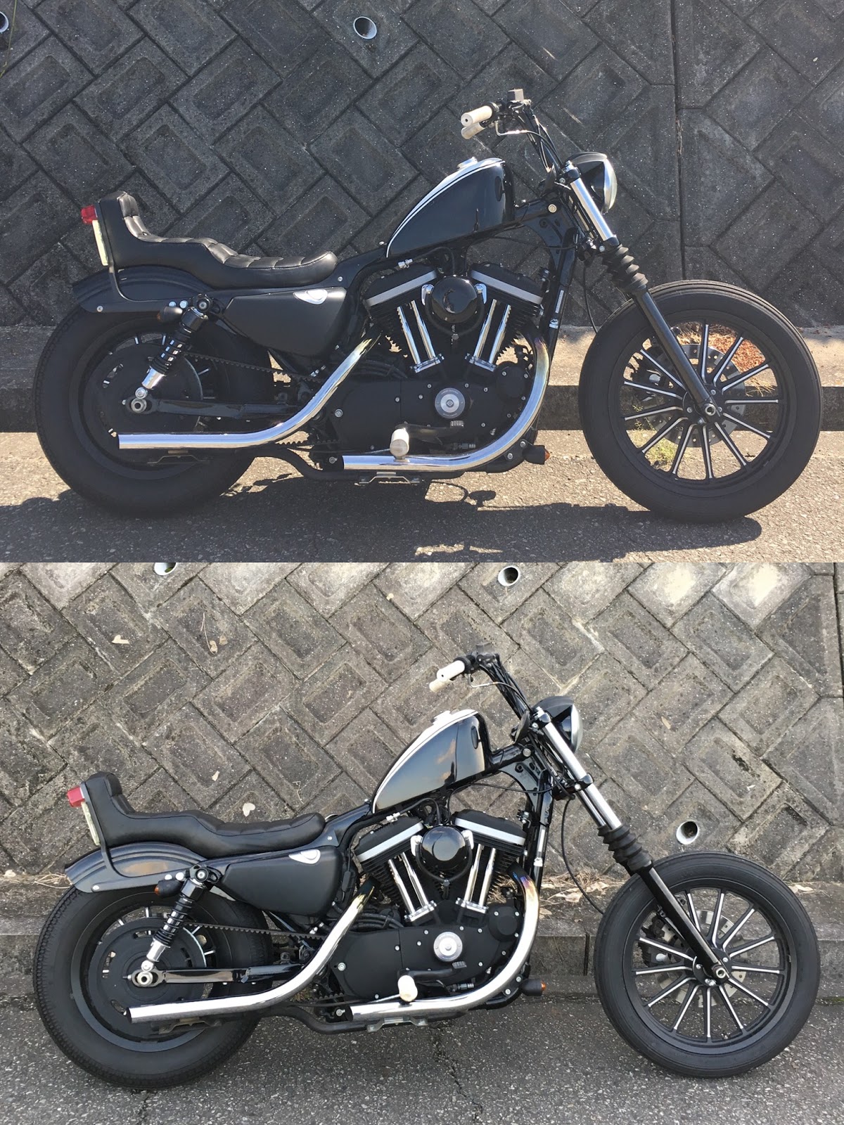 Take4-Blog: スポーツスター フロントフォークちょい伸ばし（4インチ