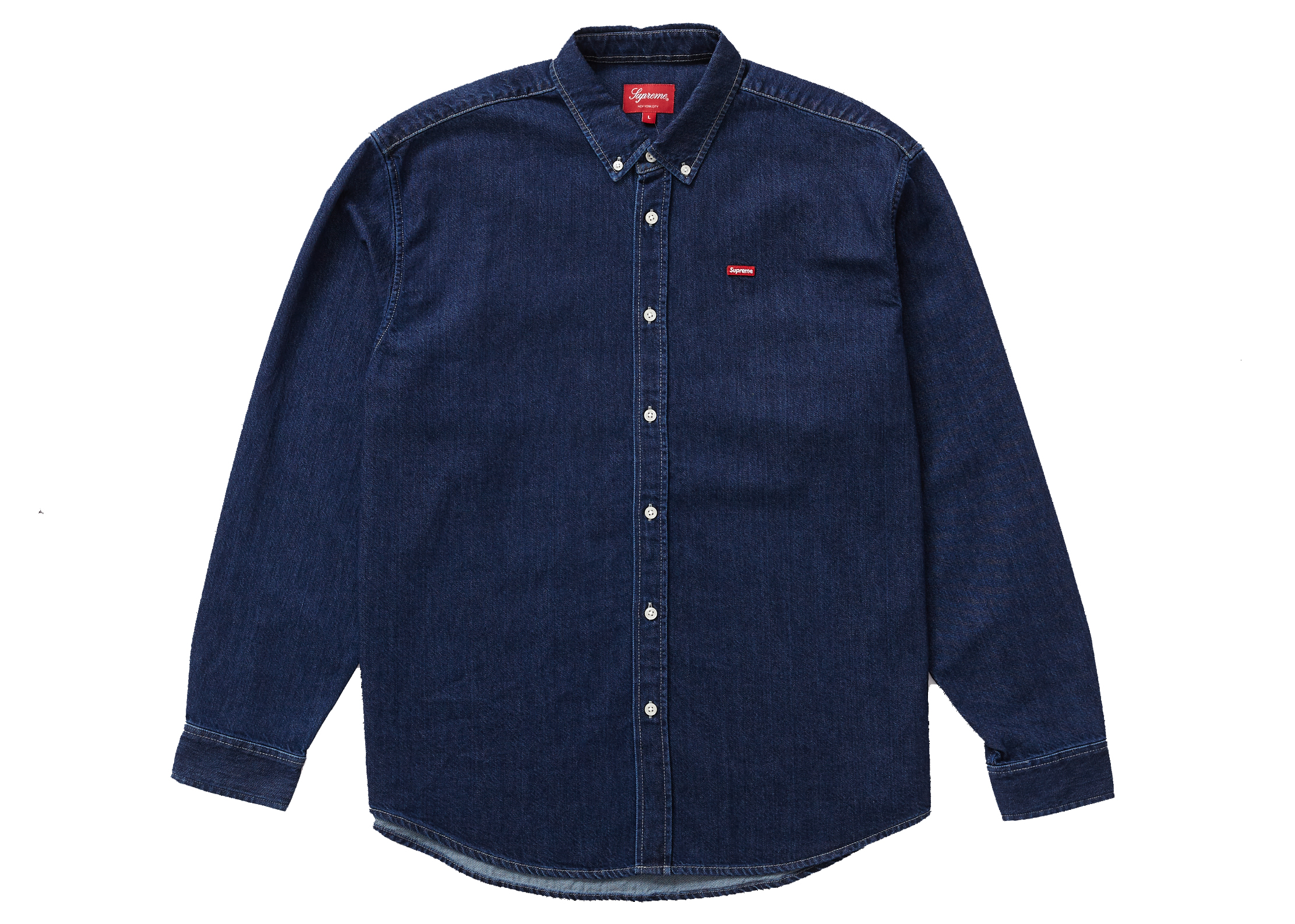 シルバー/レッド supreme Small Box Shirt Denim - 通販