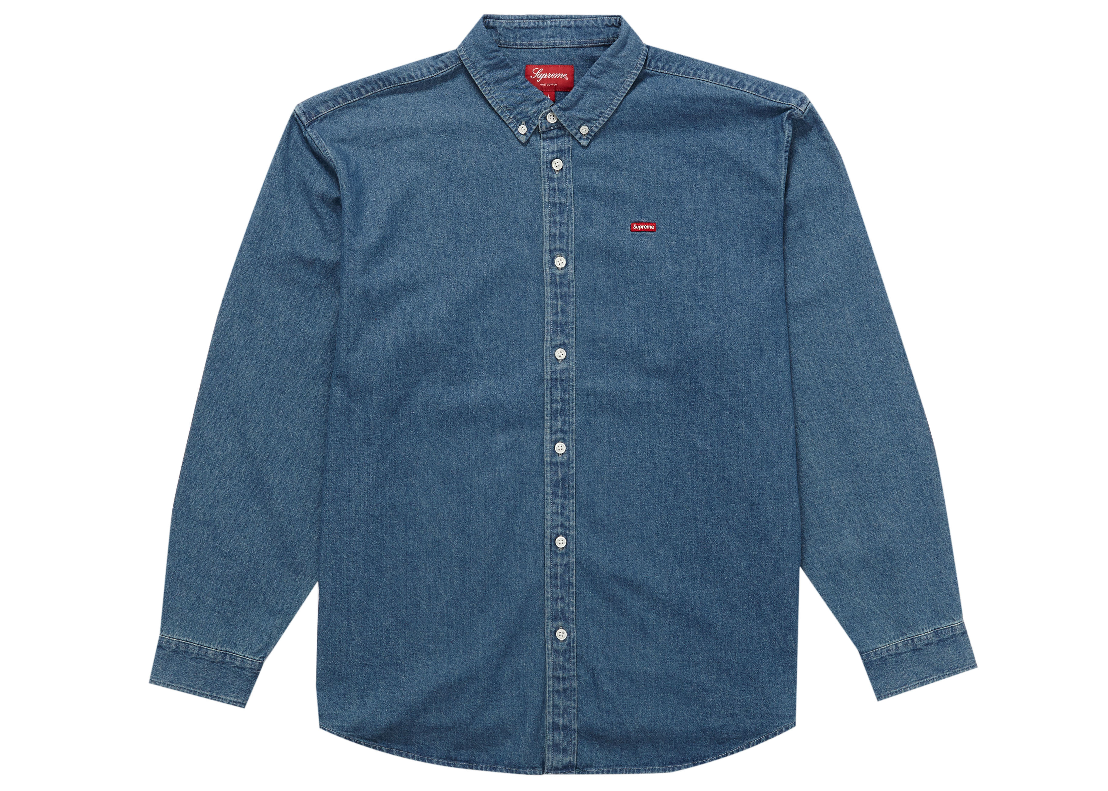 シルバー/レッド supreme Small Box Shirt Denim - 通販