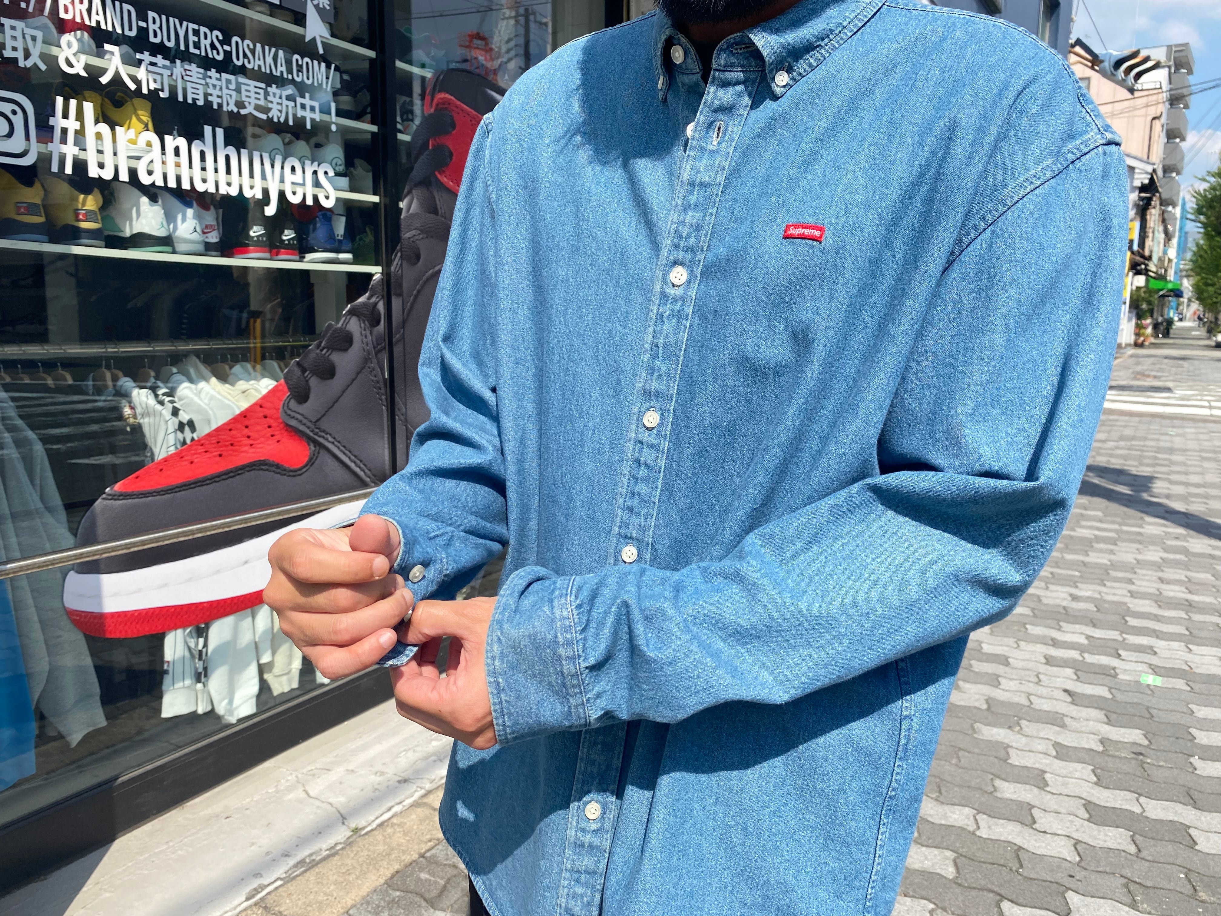 シルバー/レッド supreme Small Box Shirt Denim - 通販