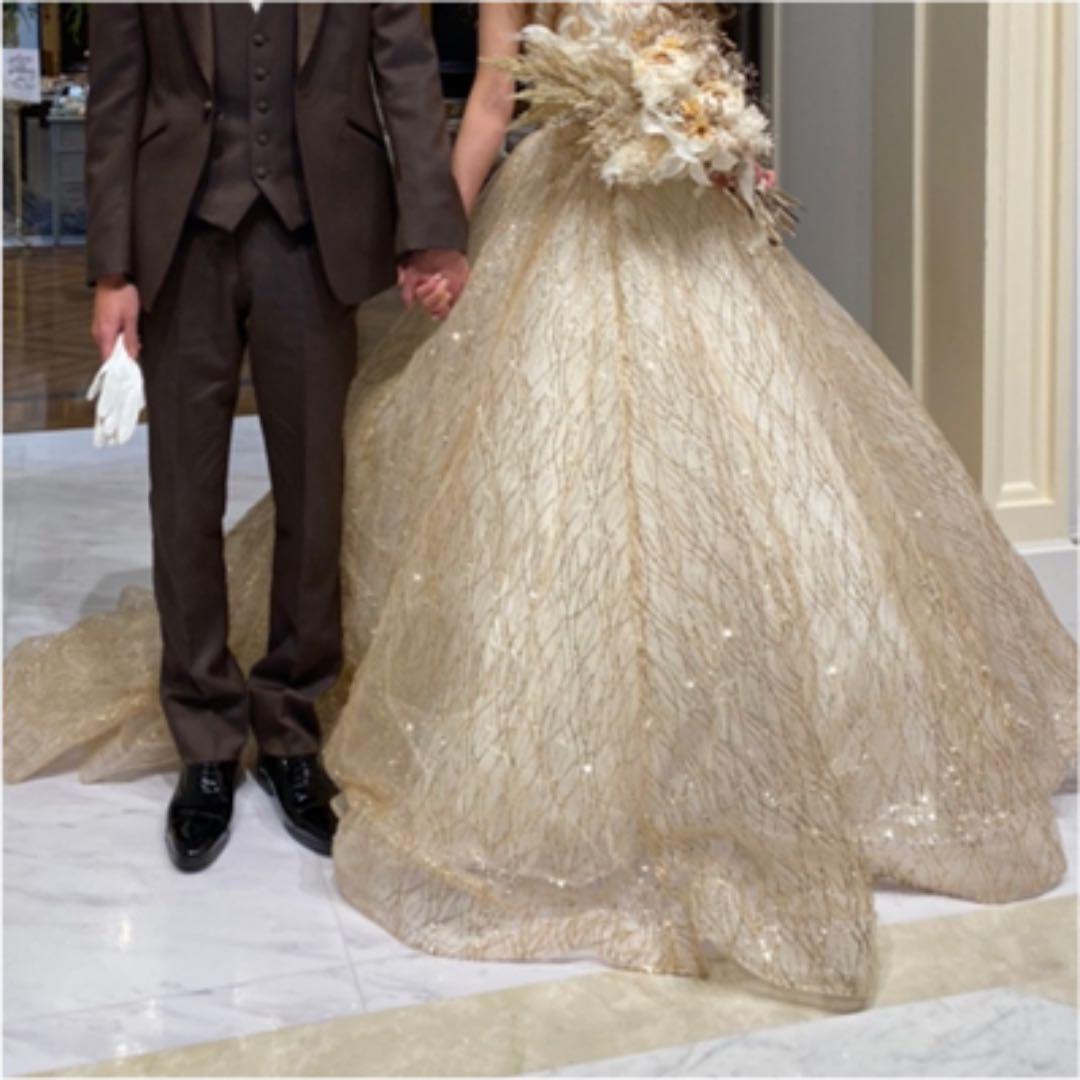 ウェディングドレス lazaroラザロ風 グリッタードレス pellsconsulting