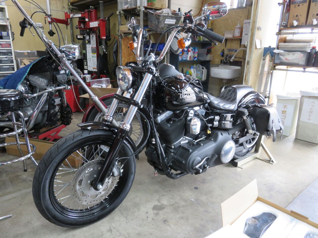 2014年式FXDB ロングフォーク化!! : HarleyDavidsonパーツ